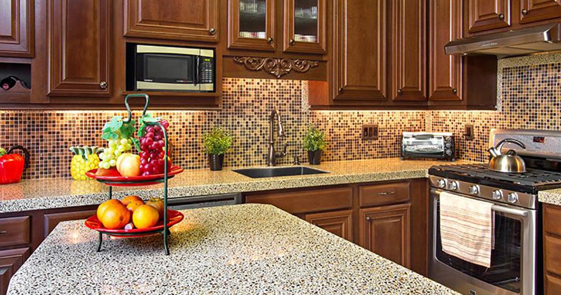 kitchen design with stone countertop