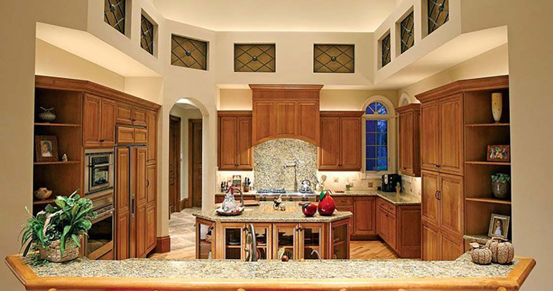 kitchen design with stone island