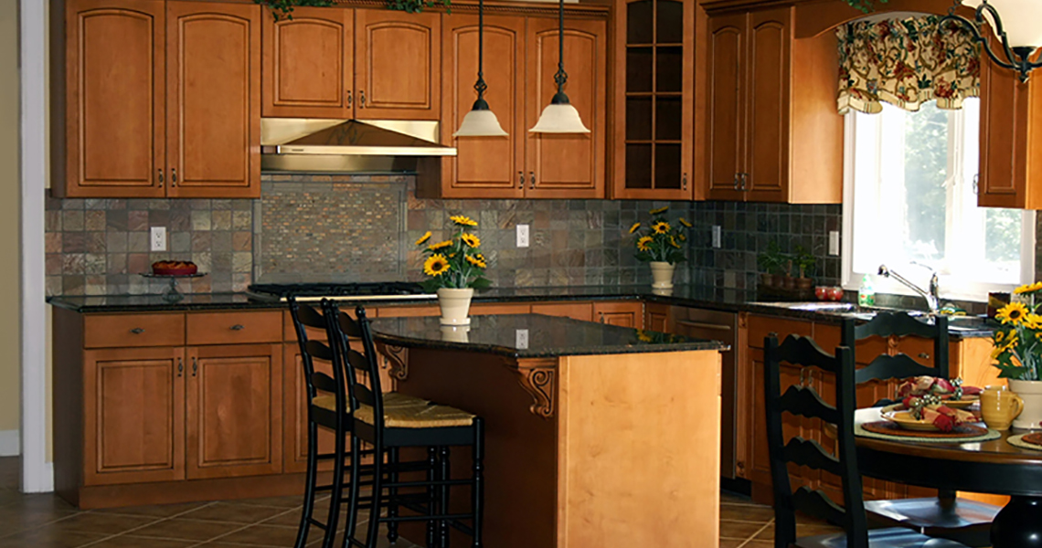 kitchen design with cabinets