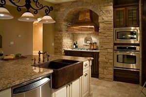 Kitchen with farmhouse sink