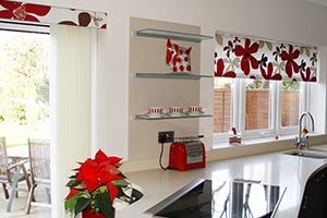 Kitchen with flowery designs