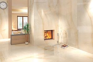 Room with stone slabs