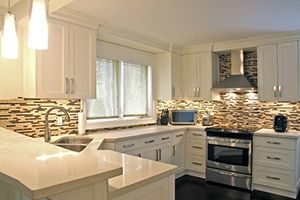kitchen with quartz countertops