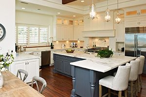 kitchen with marble countertops