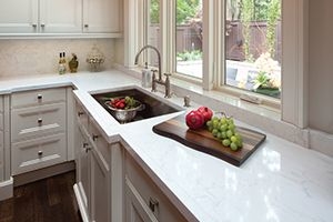 kitchen with quartz countertops