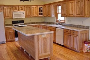 kitchen with laminate counters