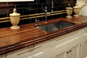 wooden countertop
