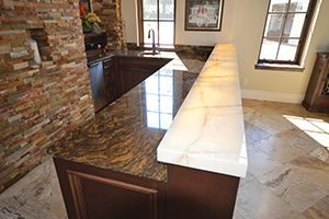 counter with mitered edge