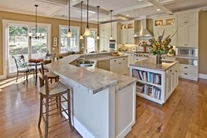 Kitchen with beautiful granite countertops