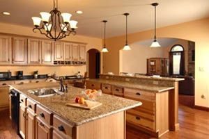 cleaning a granite countertop