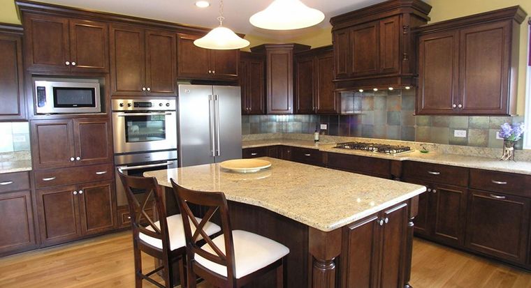 neutral colored kitchen countertop
