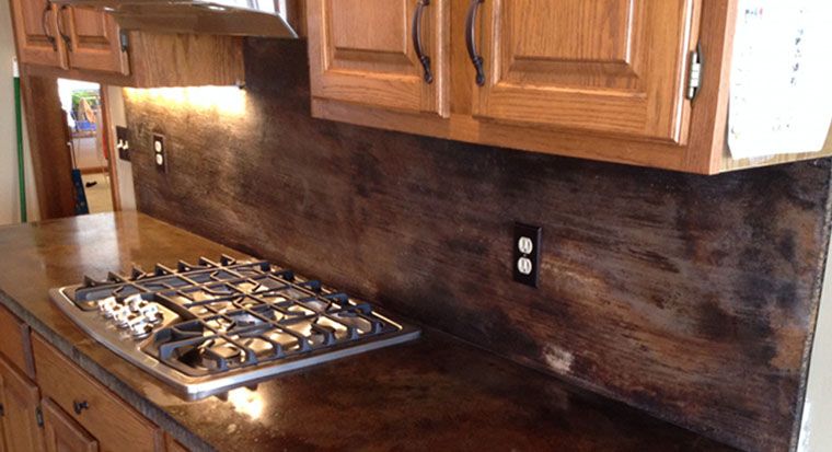 stained concrete countertop