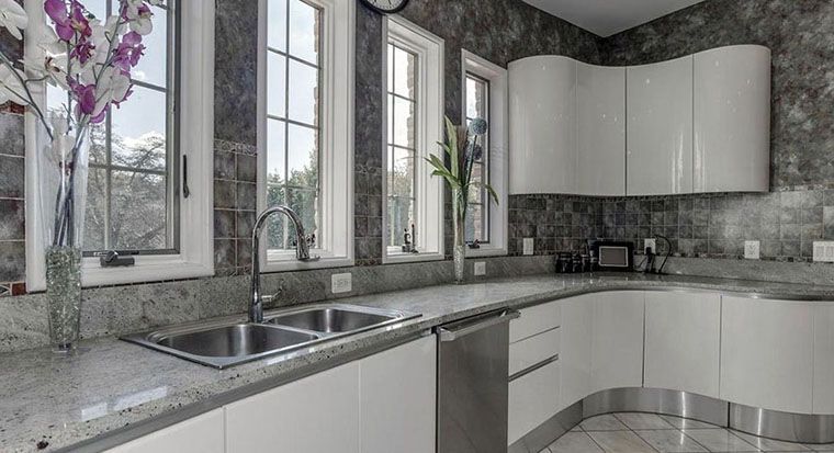 speckled gray granite countertops