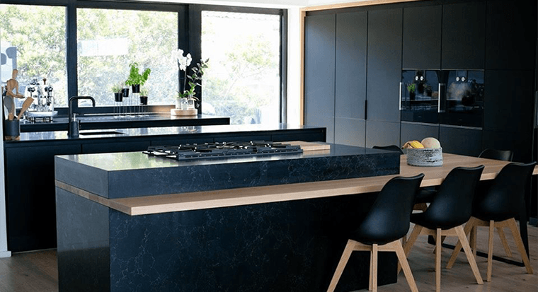 Nero Marquina marble countertop
