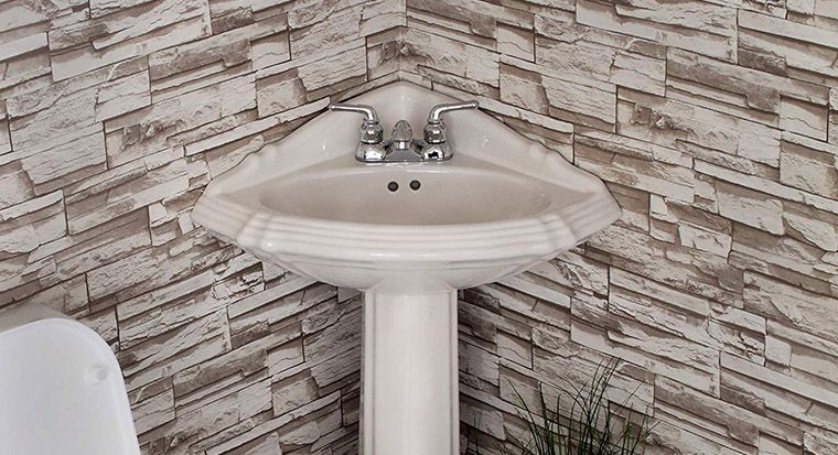 corner pedestal sink