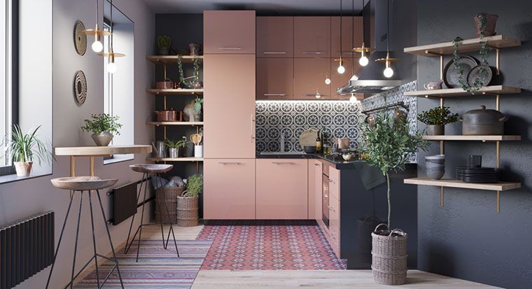 L-shaped kitchen