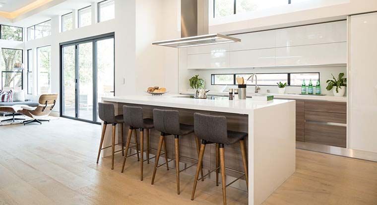 table as a kitchen island