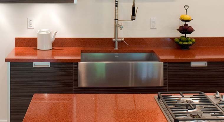 Orange Cool kitchen countertops