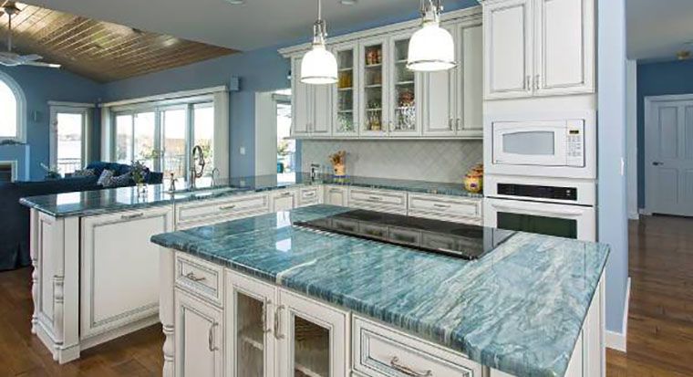 sky blue marble countertops